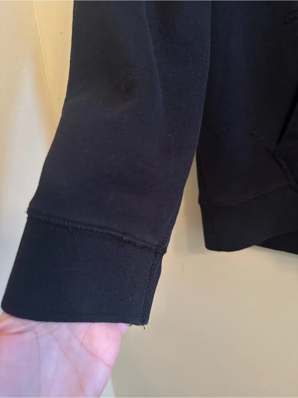 J. Crew Women's Black Shawl-Style Neckline Pullover Sweatshirt Size S/M 1011